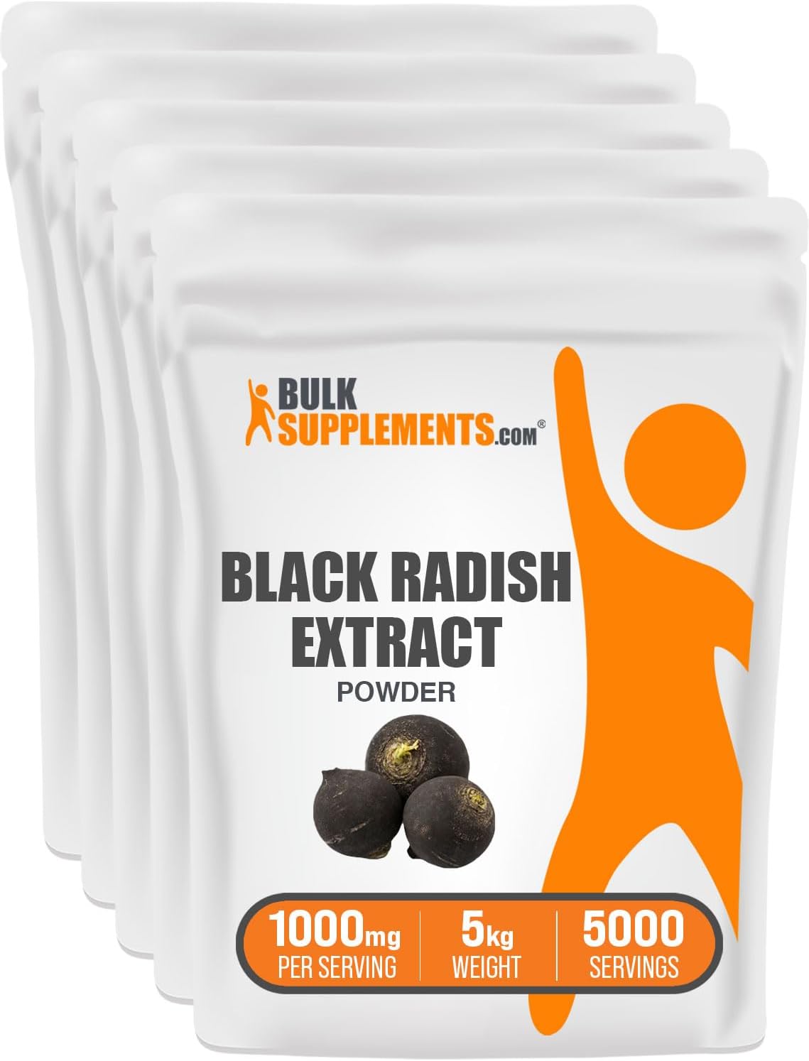 BulkSupplements Black Radish Extract Powder - Spanish Black Radish Supplement, Herbal Supplement - Vegan & Gluten-free, 1g per Serving, 1kg (Pack of 1) - görsel 6