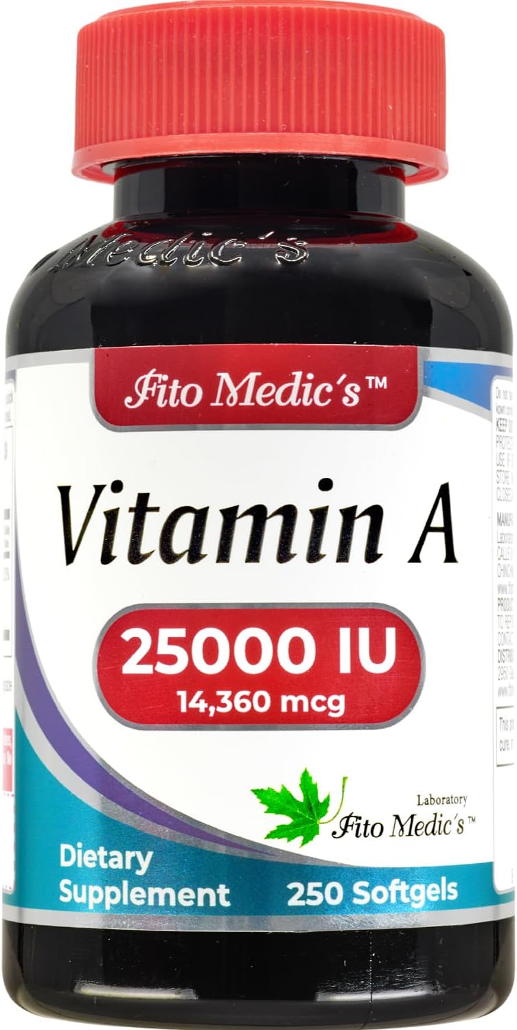 FITO MEDIC'S Lab Vitamin A 25000 IU Soft gel capsule Capsules – 250 Capsules - görsel 2