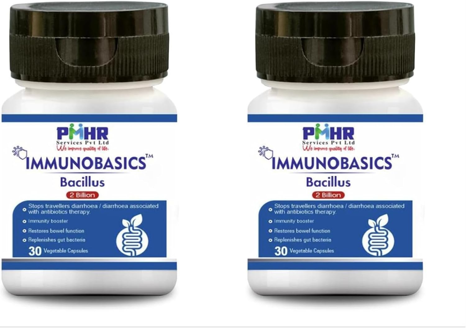 Bacillus clausii 2 Billion Capsule (30 Veg Capsules) Pack of 2 - görsel 1