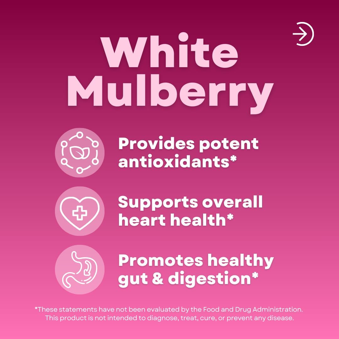 Vitapia White Mulberry Leaf Extract 1000mg – 12:1 Concentrated Food Supplement – 180 Vegan Capsules - görsel 2