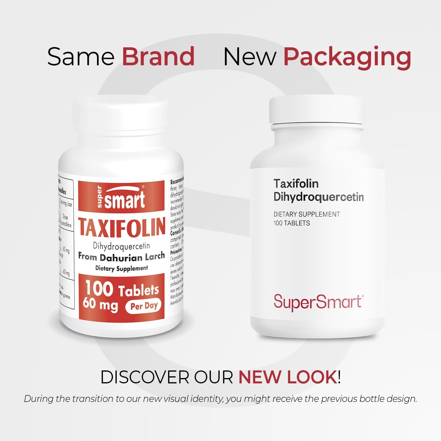 Supersmart - Taxifolin Dihydroquercetin 60mg per Day (90% DHQ Supplement) - Russian Siberian Dahurian Larch Tree Extract - Antioxidant Bioflavonoid | Non-GM & Gluten-free - 100 Tablets - görsel 2