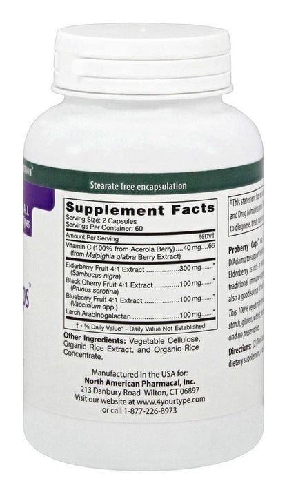 D'Adamo Personalised Nutrition Proberry Caps, 120 Vegan Capsules