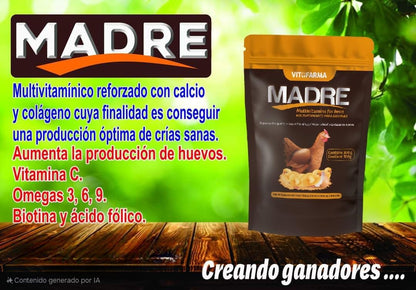 Madre Vitamin for Hens for Healthy Egg Production and Fertility 240 g