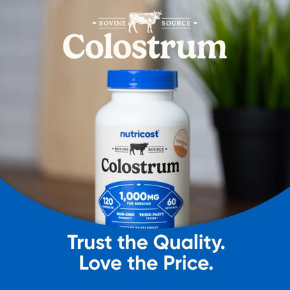 Nutricost Colostrum 1000mg, 120 Capsules