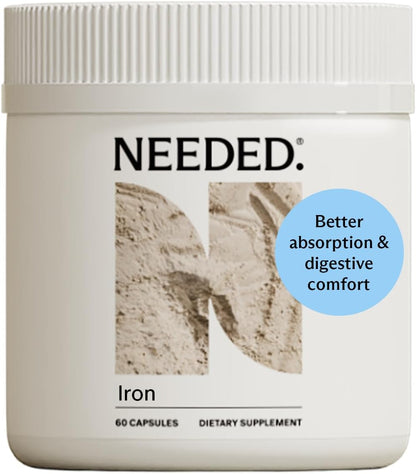 Needed. Prenatal Iron Supplement – Gentle Ferrous Bisglycinate for Pregnancy and Postpartum