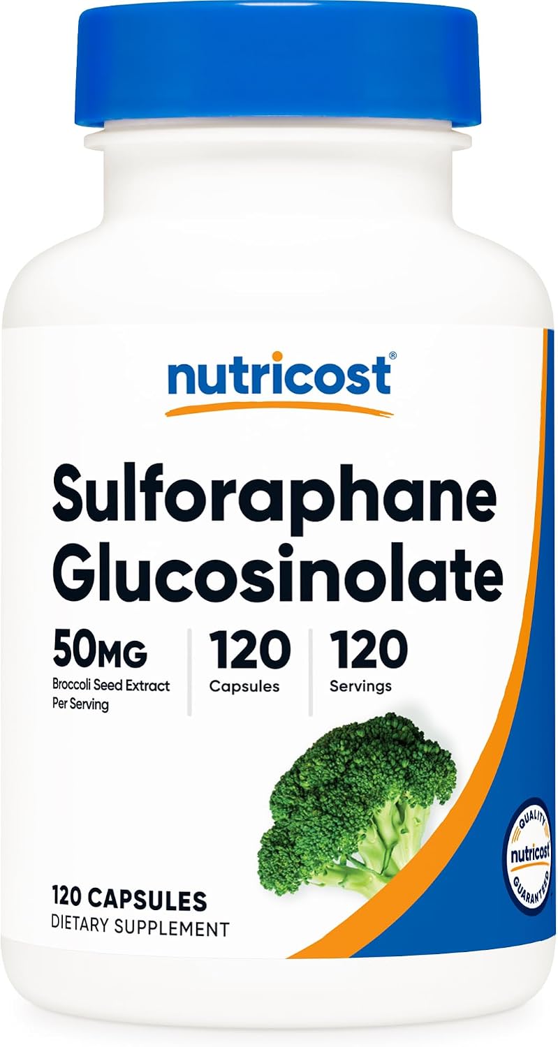 Nutricost Sulforaphane Glucosinolate (SGS) - 50 mg Broccoli Seed Extract, 120 Capsules - görsel 1