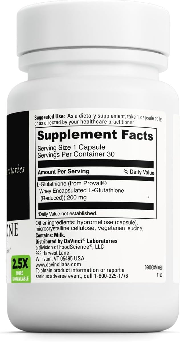 DAVINCI Labs - Glutathione - 30 Capsules - görsel 2