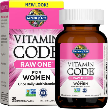 Garden of Life Vitamin Code RAW ONE for Women Once Daily Whole Food Multivitamin with Probiotics, 75 Capsules