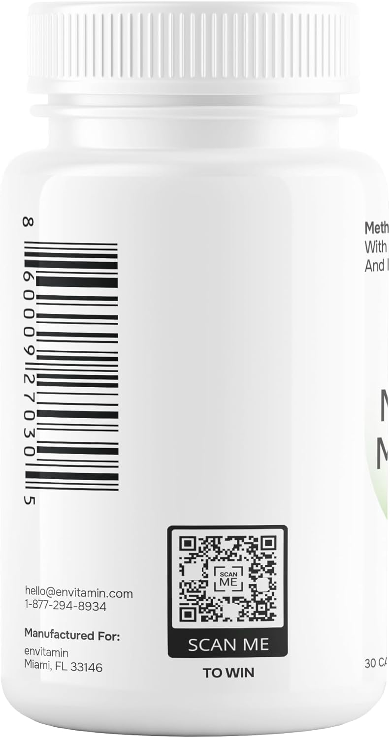 envitamin Methylated Multivitamin Multimineral Complex with L-Methylfolate, Methylated B12, 5-MTHF, Inositol, and Lycopene - görsel 2
