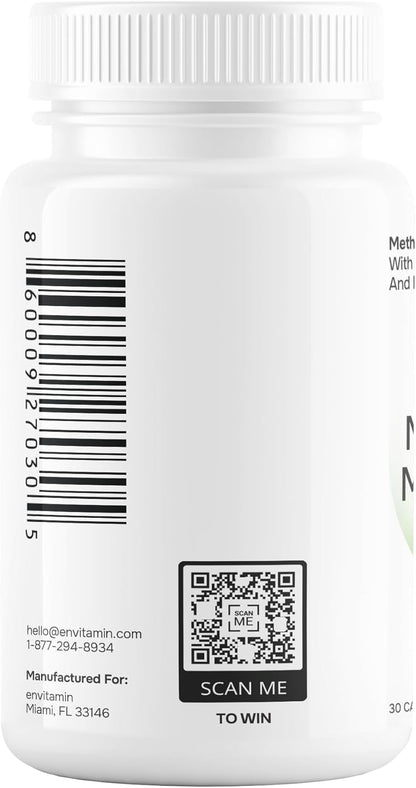 envitamin Methylated Multivitamin Multimineral Complex with L-Methylfolate, Methylated B12, 5-MTHF, Inositol, and Lycopene
