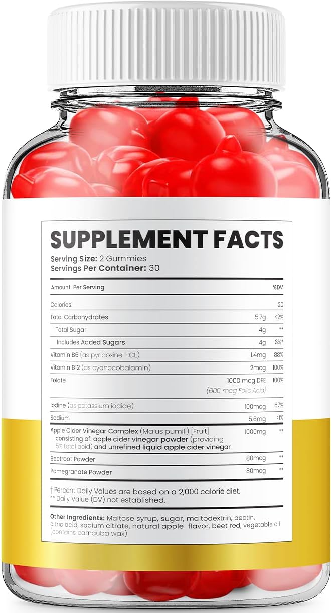 Speedy Keto ACV Gummies – Advanced Formula with Apple Cider Vinegar, Vitamin B12, Beetroot & Pomegranate – 120 Gummies (2-Pack) - görsel 7