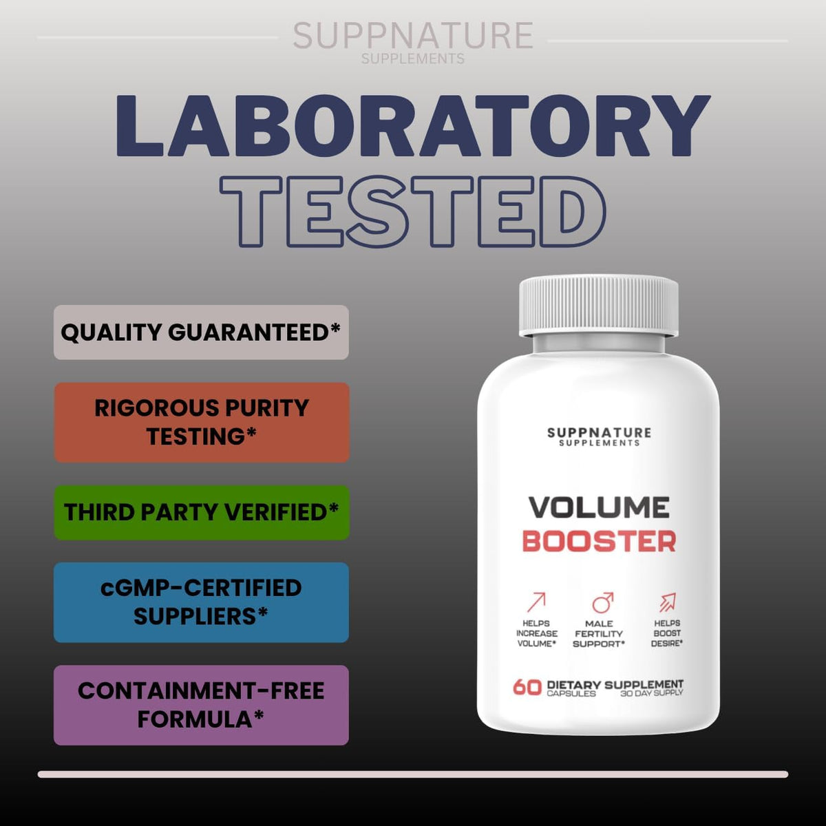 Volume Booster Pills Male Support Advanced Formula, Volume Booster for Men Dietary Supplement, 60 Tablets - görsel 5