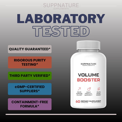 Volume Booster Pills Male Support Advanced Formula, Volume Booster for Men Dietary Supplement, 60 Tablets