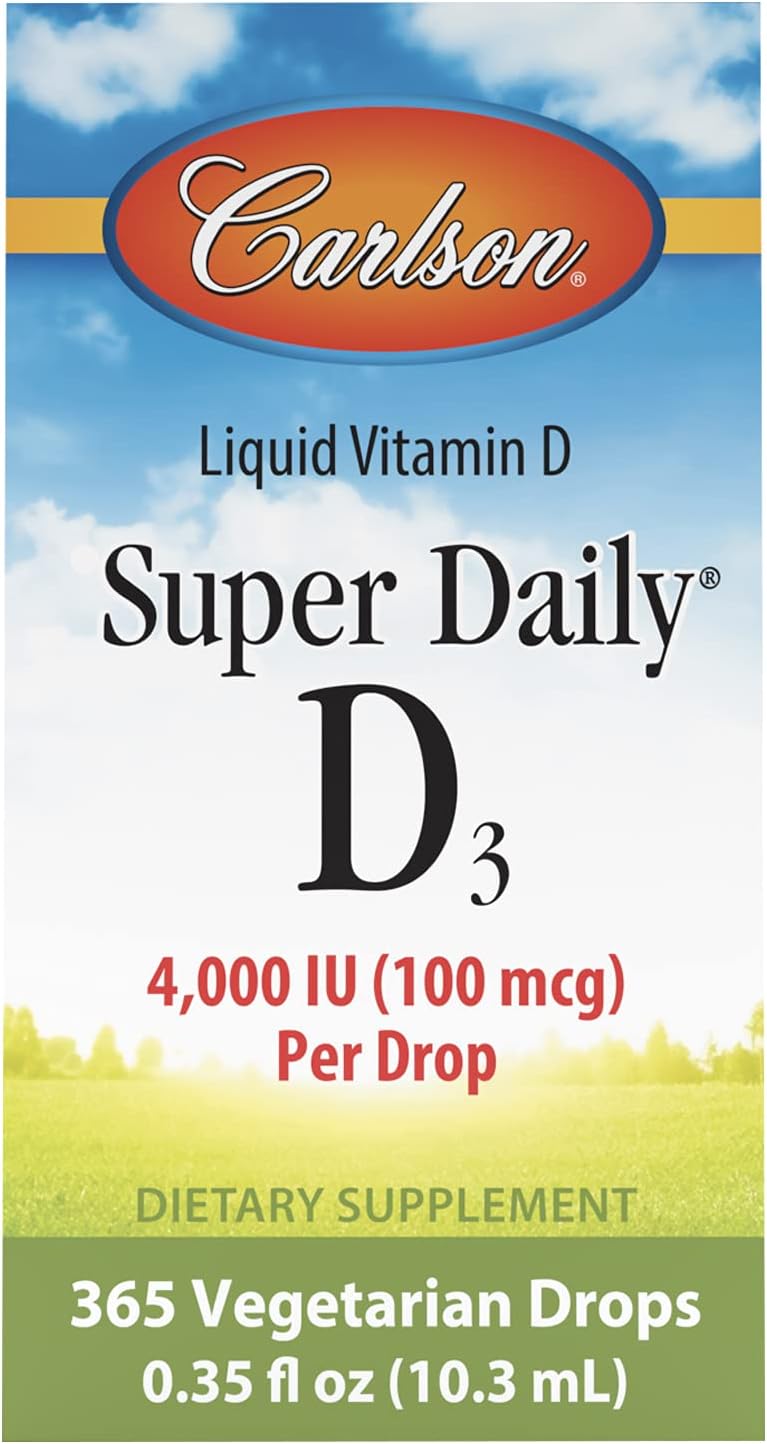 Carlson Super Daily D3 4,000 IU (100 mcg), Unflavoured, 365 Drops - görsel 6