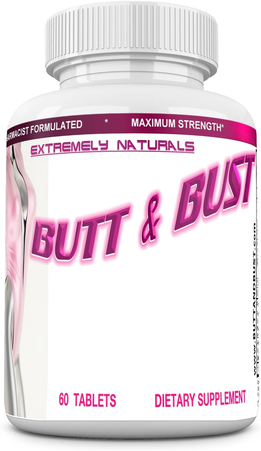 BUTT AND BUST Natural Breast & Butt Enhancement Pills - 60 Tablets (Double Potency, 2640 mg) - görsel 1