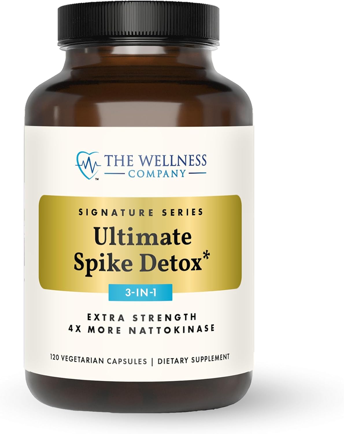 The Wellness Company Ultimate Spike Detox – Dr. McCullough Designed - 3-in-1 Nattokinase, Turmeric & Bromelain Extra Strength (120 Capsules, 30-Day Supply) - görsel 1