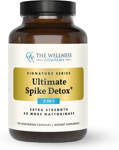 The Wellness Company Ultimate Spike Detox – Dr. McCullough Designed - 3-in-1 Nattokinase, Turmeric & Bromelain Extra Strength (120 Capsules, 30-Day Supply)