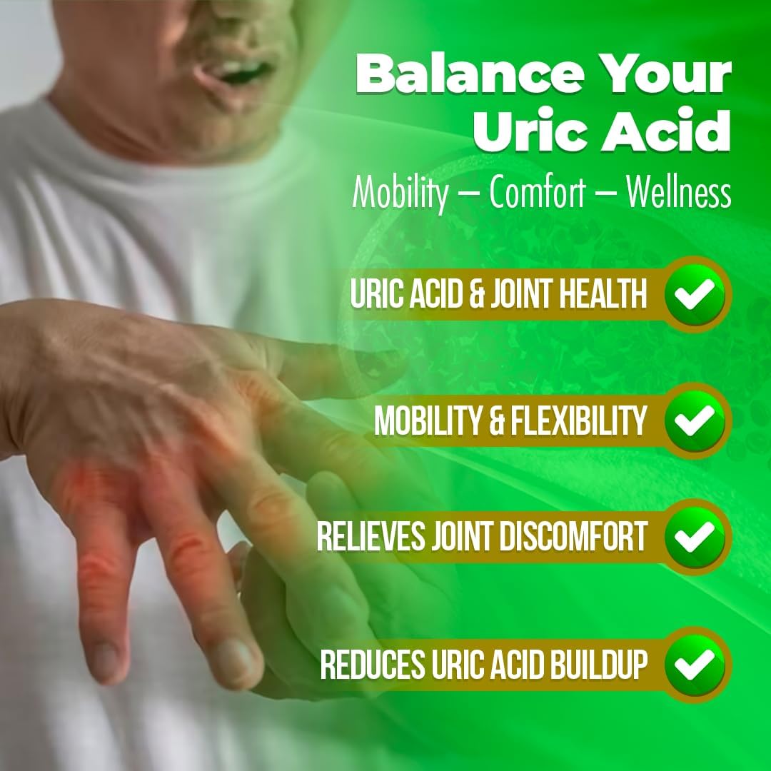 AURA VITAMINS – Vitatonic Uric Acid Balancing Aid – Herbal Joint Care Support – 60 Capsules - görsel 3