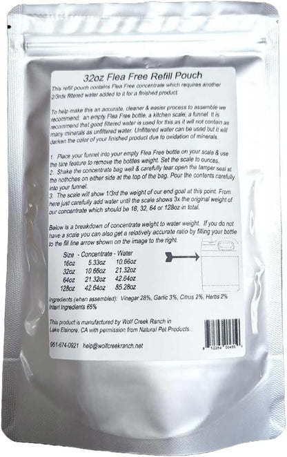 Flea-Free Pure Organic Food Supplement Refill (32oz)