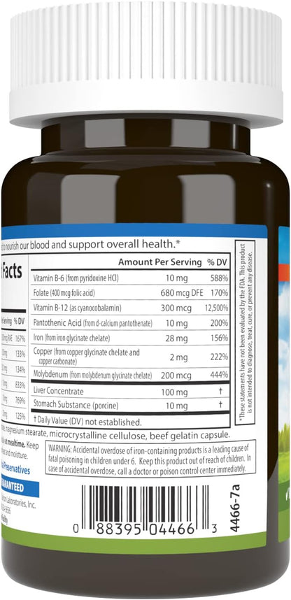 Carlson - Blood Nutrients, 28 mg Iron, Blood Health & Iron Absorption, 40 Capsules