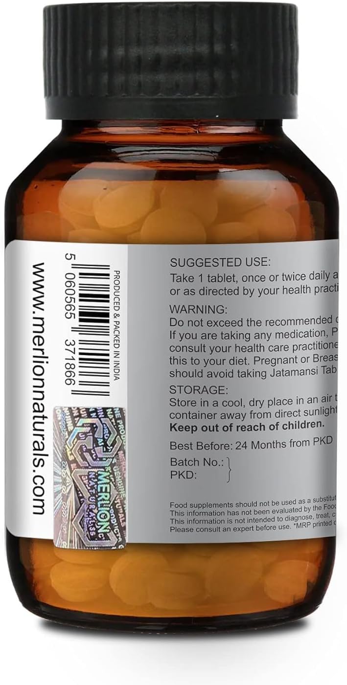 Sheltr Jatamansi Tablets, Nardostachys jatamansi, All Natural, Pure Herbs 500mg x 120 Tablets - görsel 4