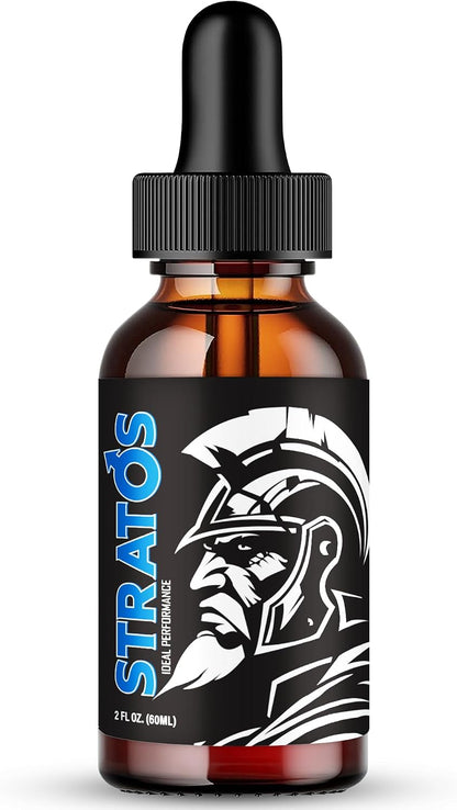 Stratos Drops, Official Stratos Liquid Drops Men's Health Supplement - Maximum Strength Support for Performance, Endurance and Overall Health, Stratos Drops Men's Health Reviews (1 Pack)