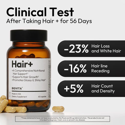 BIGVITA Hair Growth Supplement with AnaGain Nu, Biotin and Black Sesame Extract