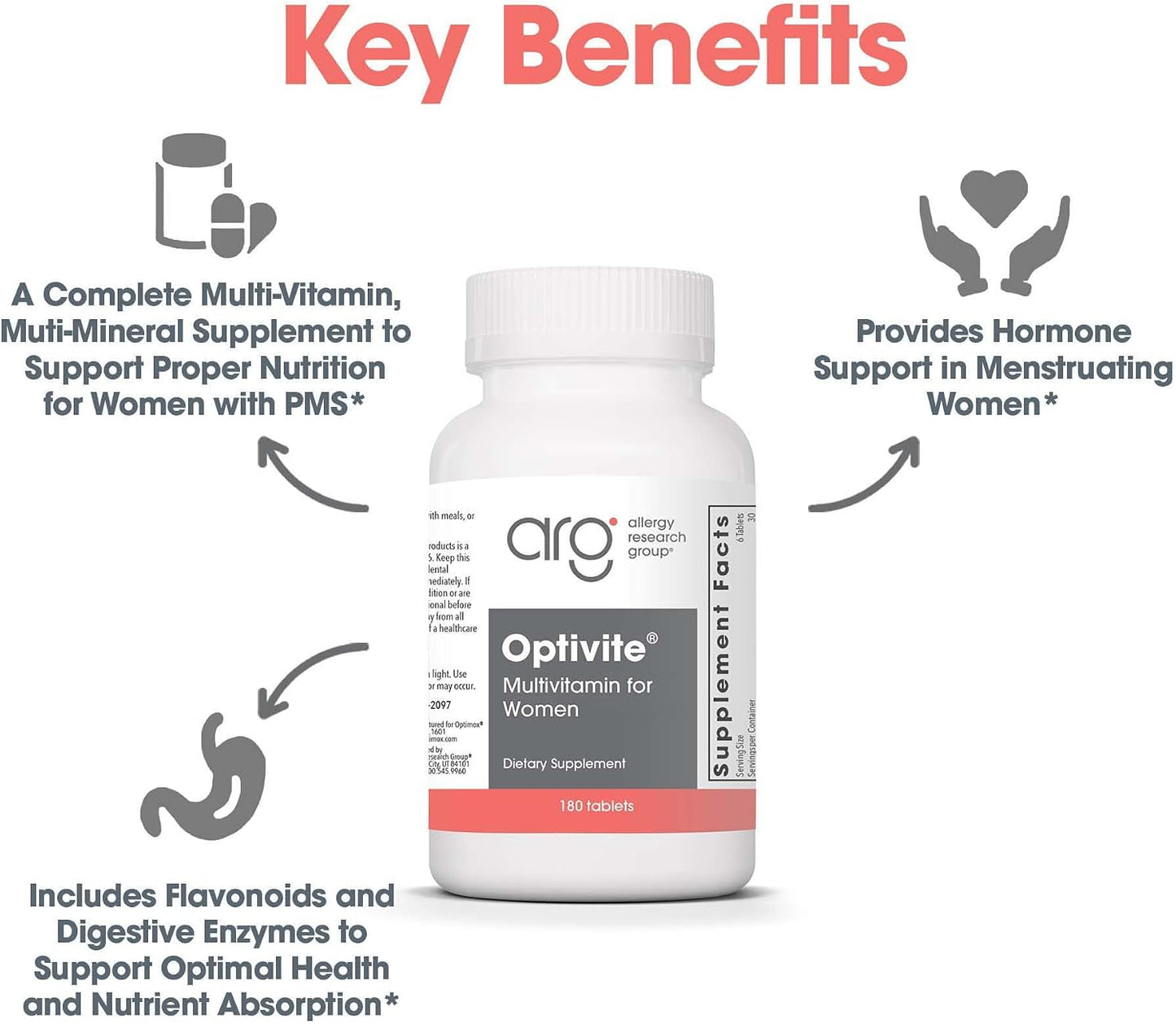 Optimox ARG Optivite - Womenʼs Multivitamin Multimineral for Nutritional Support - görsel 4