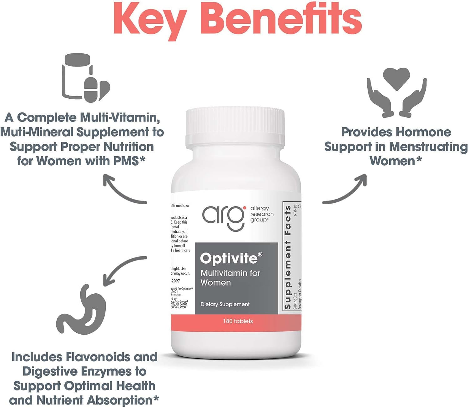 Optimox ARG Optivite - Womenʼs Multivitamin Multimineral for Nutritional Support - görsel 4