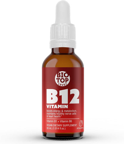 Vitamin B12 Sublingual Liquid Drops (5000 mcg) with B1 & B6 - Rapid Absorption Formula