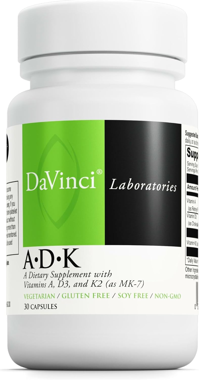 DAVINCI Labs ADK - Bone, Heart & Immune Support with Vitamins A, D3 & K2 (MK-7) - 60 Capsules - görsel 8