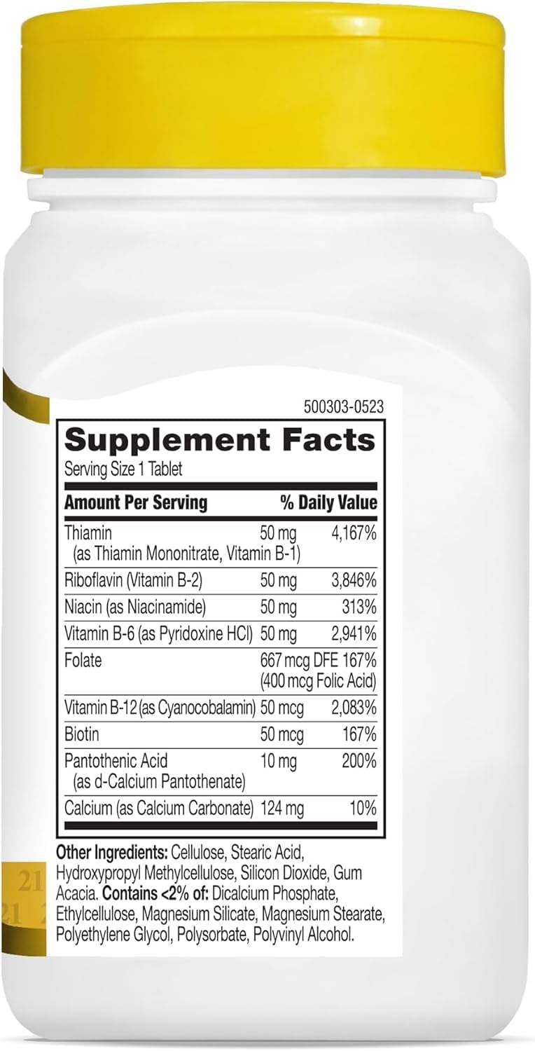 21st Century Complex B-50 Tablets, Prolonged Release - 60 Count (Pack of 2) - görsel 4