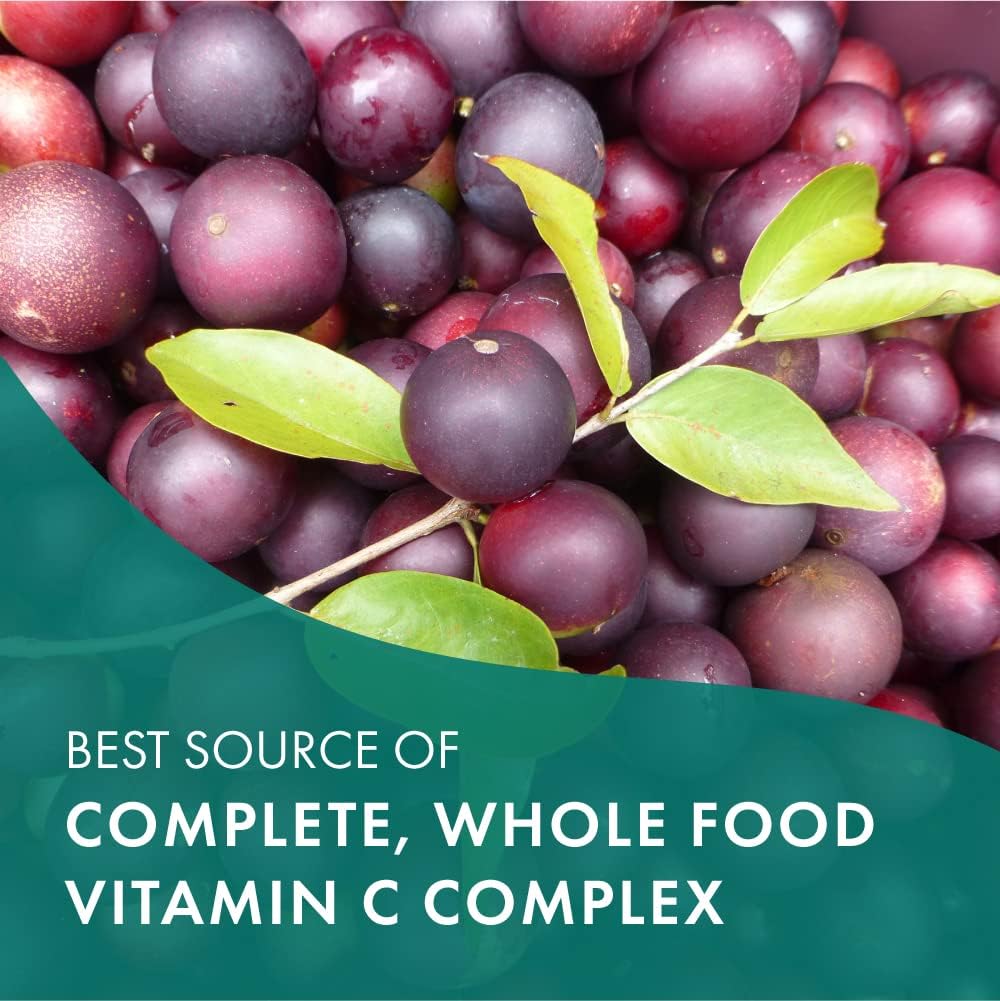 PURE ESSENCE LABS Whole-C Whole Food Vitamin C - Organic Camu Camu, 30 Tablets - görsel 4
