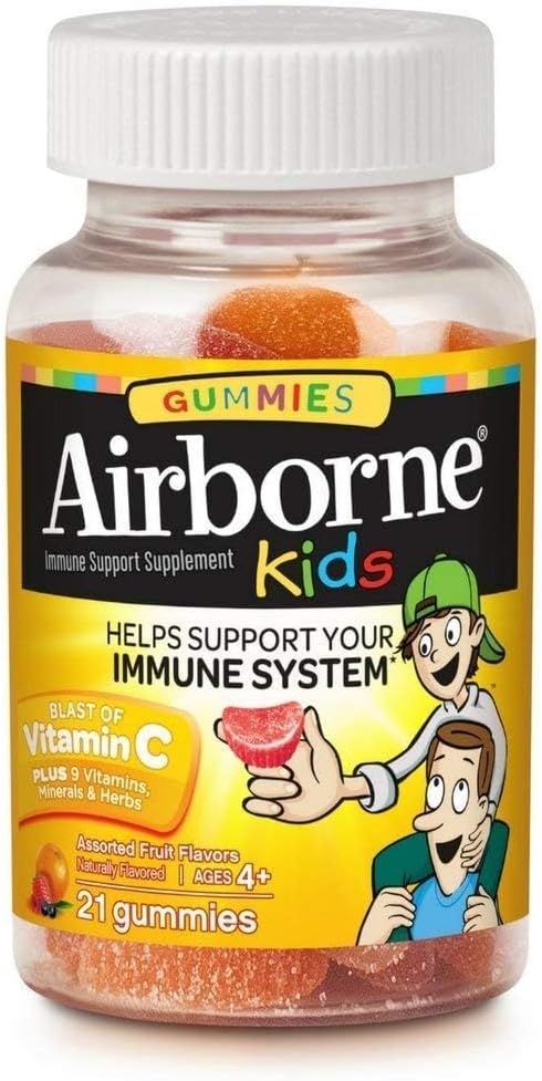 Airborne Kids Immune Support Gummies, Vitamin C & Zinc, 84 Count - görsel 1