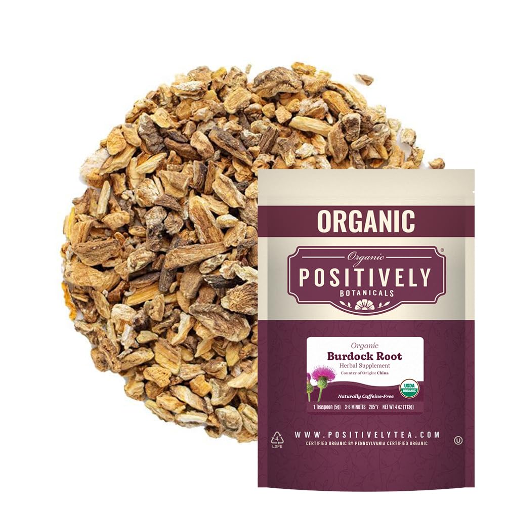 Organic Positively Botanicals Company, Burdock Root Herbal Tea, Loose Leaf, 113g - görsel 1