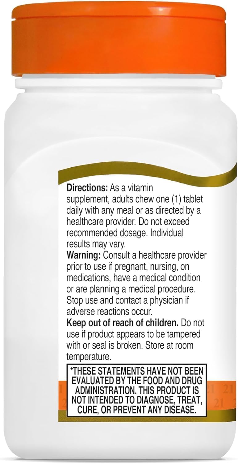 21st Century C-500 Orange – 110 Chewable Tablets, Pack of 3 - görsel 2
