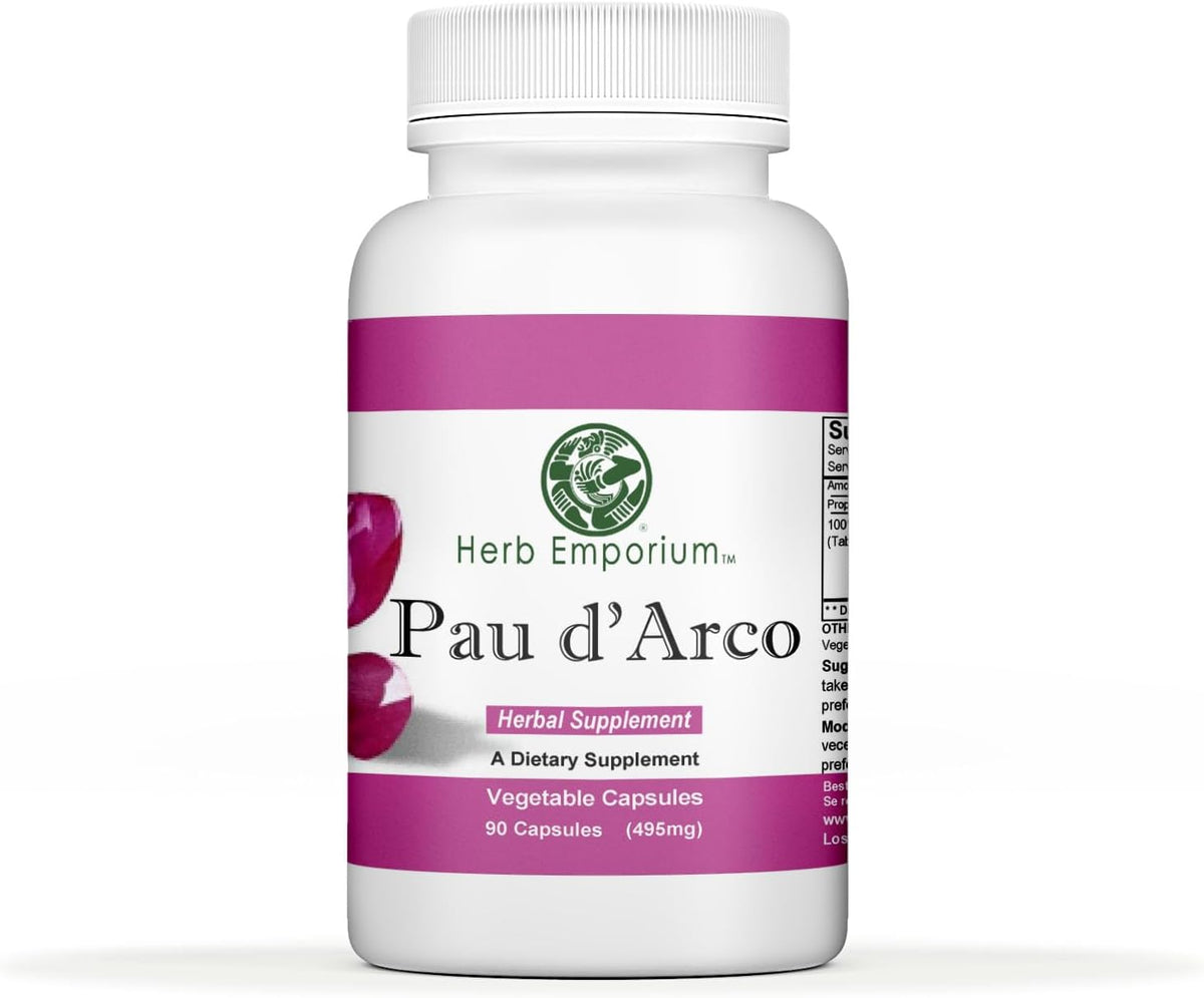 Pau D'Arco Inner Bark (Tabebuia impetiginosa) - 90 Capsules, 495mg - görsel 1