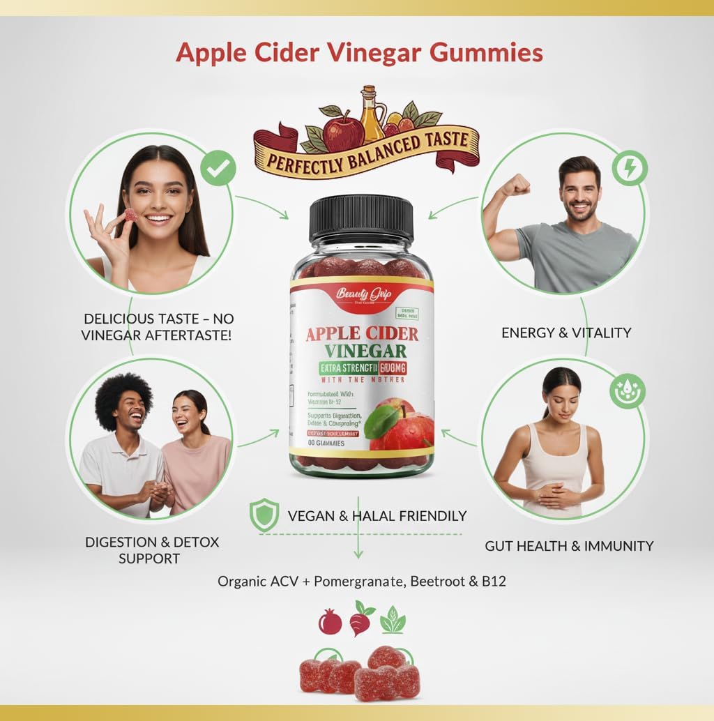 Beauty Grip Apple Cider Vinegar Gummies with The Mother - görsel 2