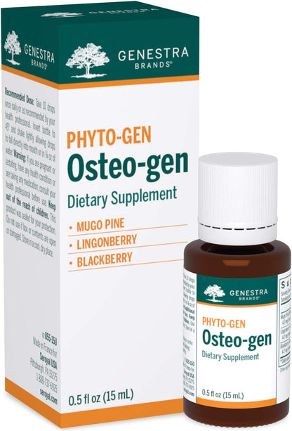 Genestra Brands Osteo-gen: Mugo Pine, Lingonberry, and BlackBerry Herbal Supplement (15 ml)