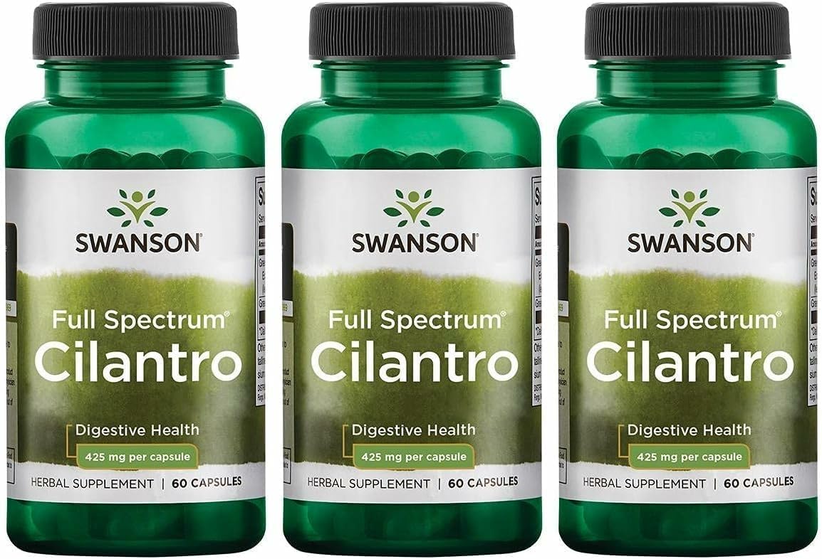 Swanson Full Spectrum Cilantro (Coriander) Supplement - 425 mg, 60 Capsules (3 Pack) - görsel 1