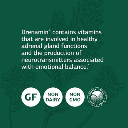 Standard Process Drenamin - Supports Adrenal Gland, Immune System, Energy & Mood - 360 Tablets
