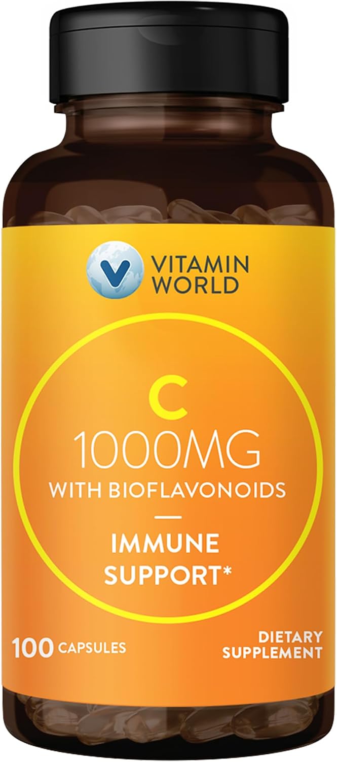 Vitamin World Vitamin C 1000 mg with Bioflavonoids, 100 Capsules - görsel 1