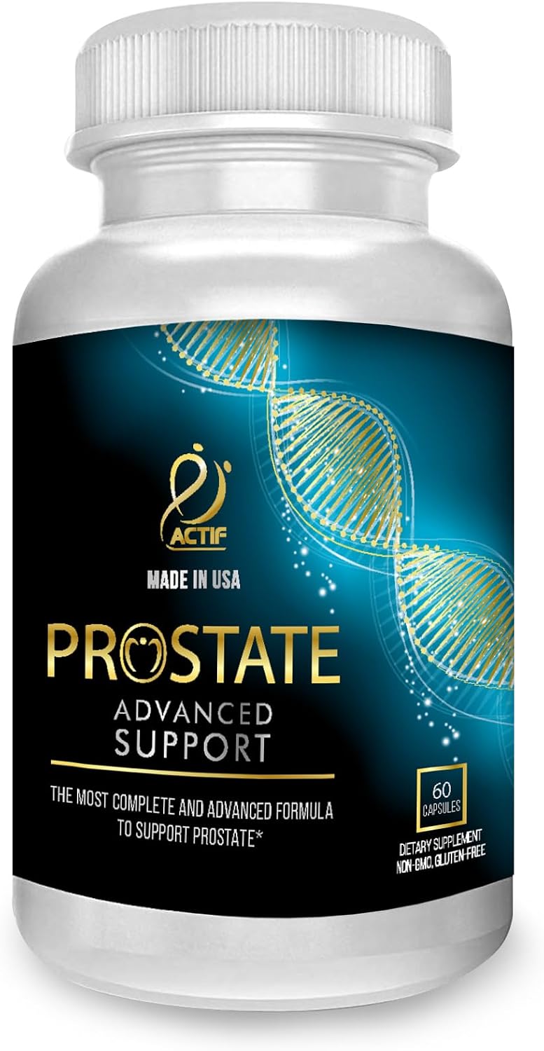 ACTIF Prostate Advanced Support with 20+ Factors, Complete Prostate Support - 60 Capsules, Made in the USA, Non-GM - görsel 1