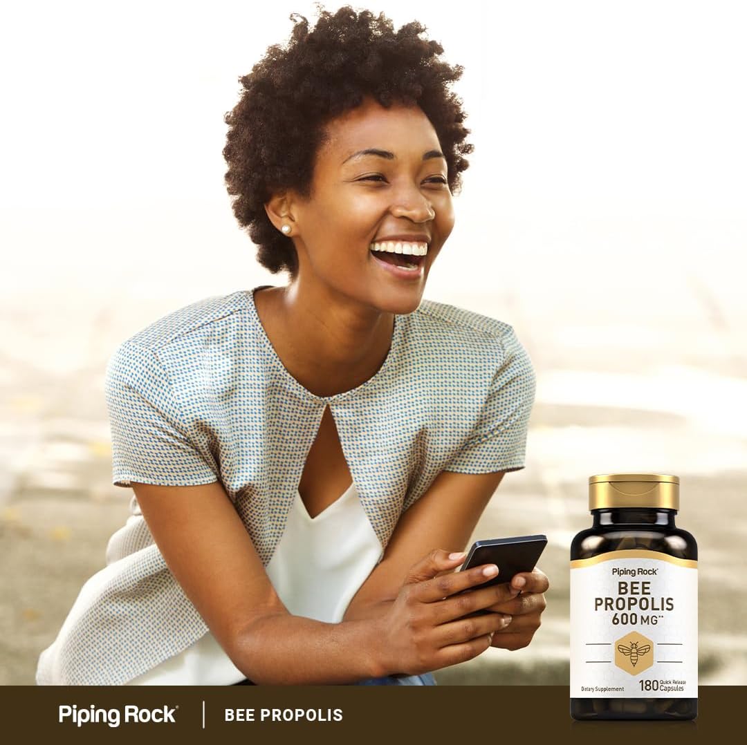 Piping Rock Bee Propolis Extract Capsules | 180 Capsules - görsel 6