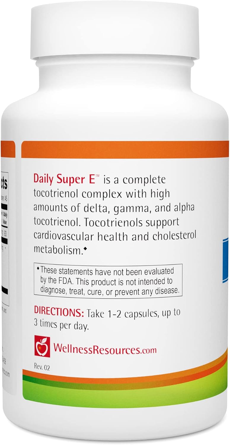 Wellness Resources Daily Super E - Tocotrienol Vitamin E Complex (90 Capsules) - görsel 3