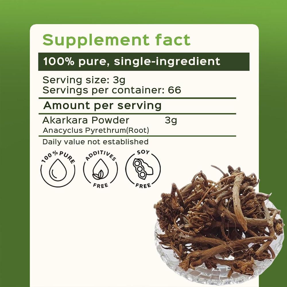 bixa BOTANICAL Pellitory Root Powder (Anacyclus pyrethrum) - Ayurvedic Supplement, 200g - görsel 4
