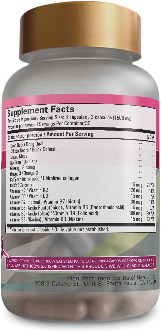 Betel Natural Premium Hormocalm Capsules – Natural Support for Women, 90 Capsules - görsel 2