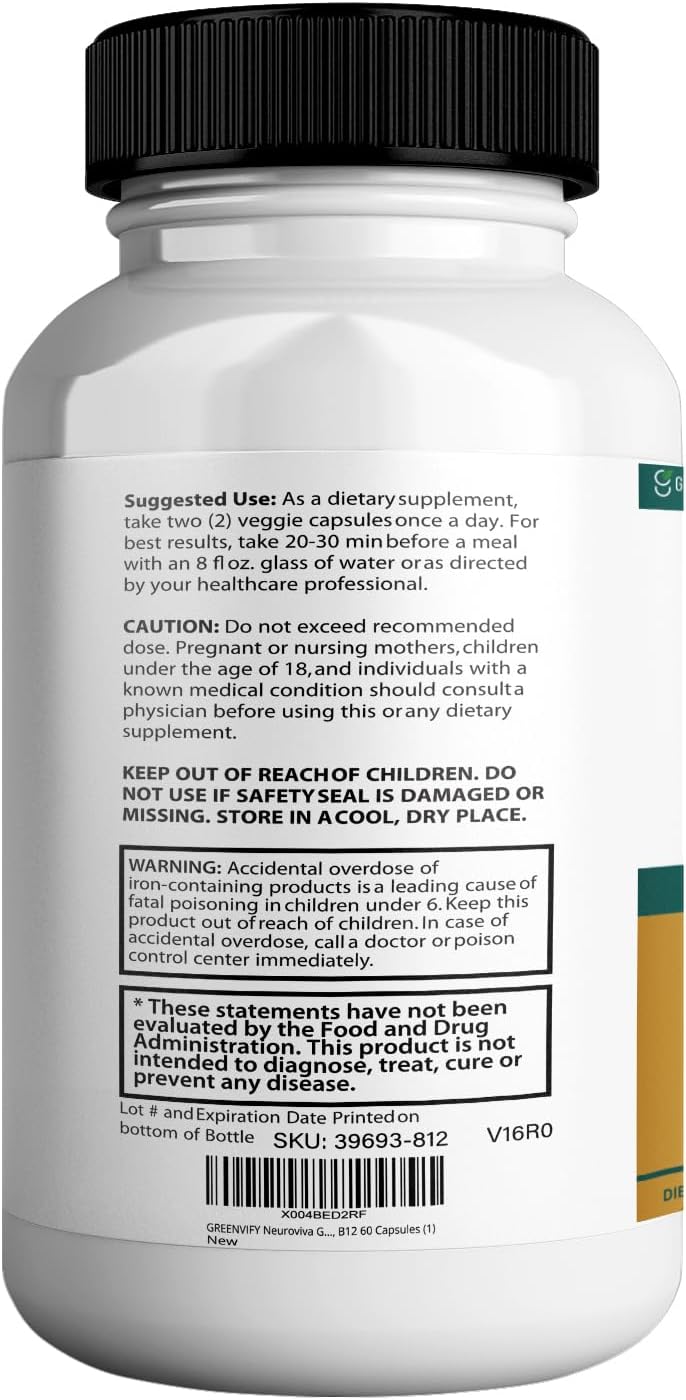 NeuroVife Gold Max Nootropic Formula – Cognitive Focus and Clarity Complex, 60 Capsules - görsel 6