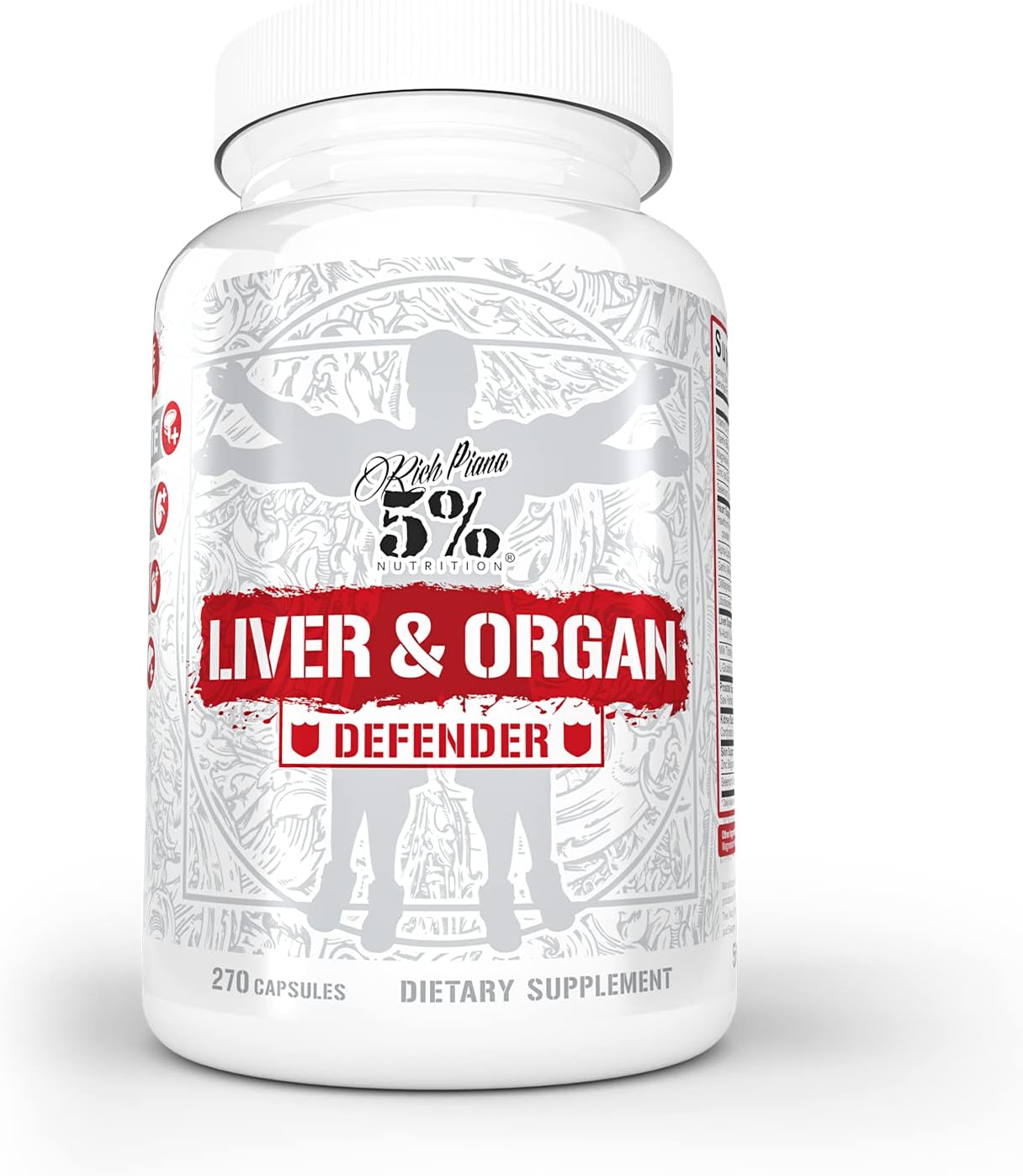 Rich Piana 5% Nutrition Liver & Organ Defender Cycle Support Plus NAC - görsel 1