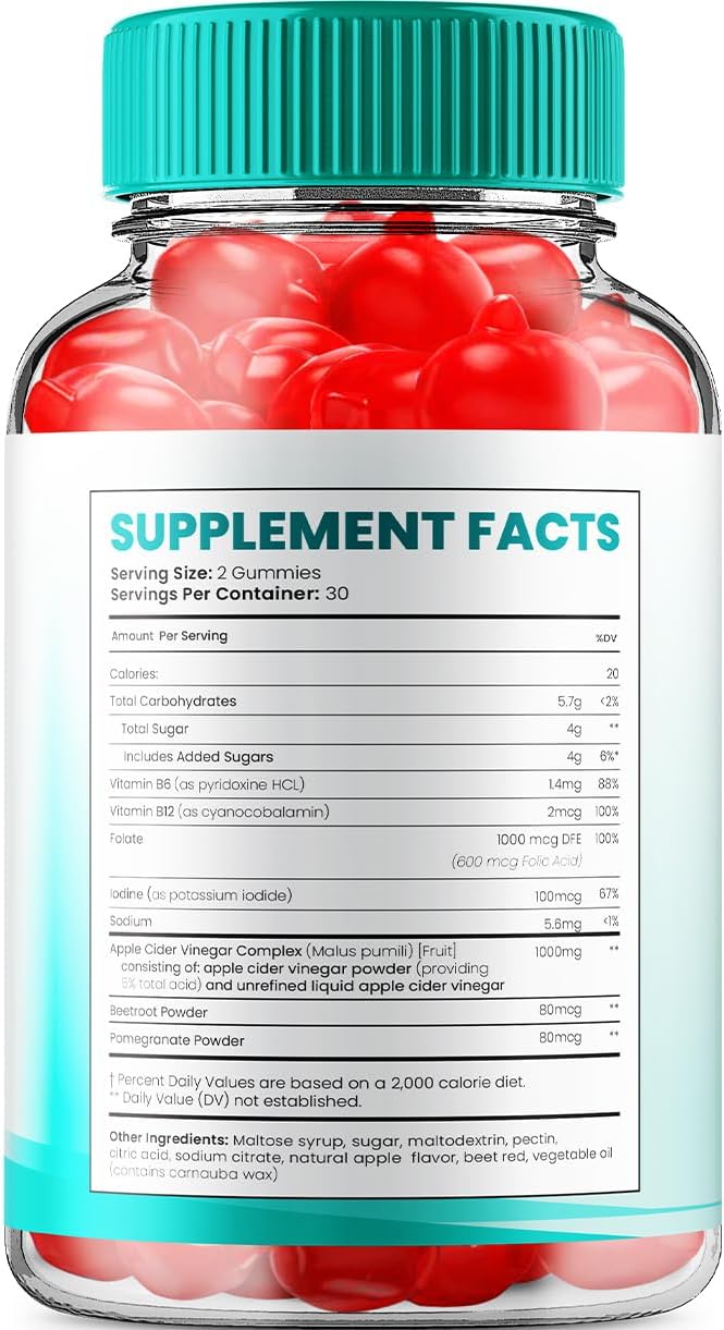Keto Purity ACV Gummies – Advanced Weight Management with Apple Cider Vinegar and B12 (60 Gummies) - görsel 6